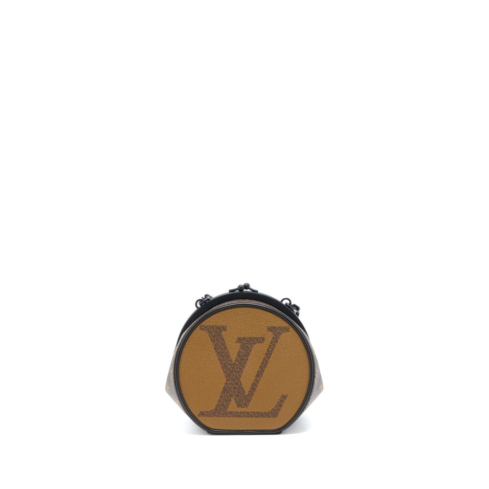 AAA Replica Louis Vuitton LV BOURSICOT CHAIN BAG REVERSE MONOGRAM CANVAS WITH EXTRA LV STRAP
