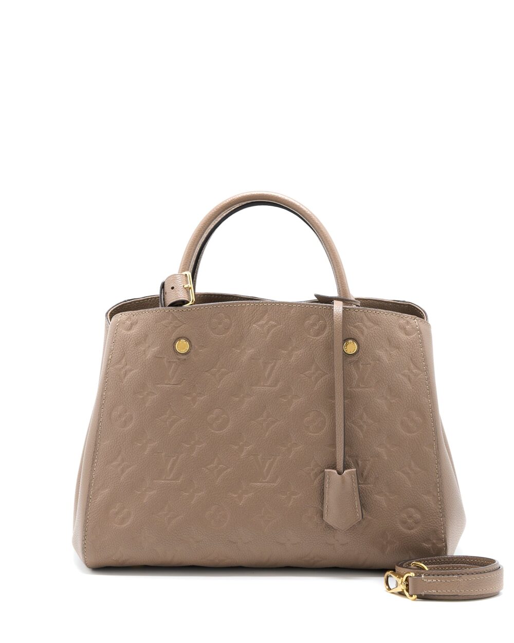 AAA Replica Louis Vuitton LV MONTAIGNE MM MONOGRAM EMPREINTE DARK BEIGE GHW