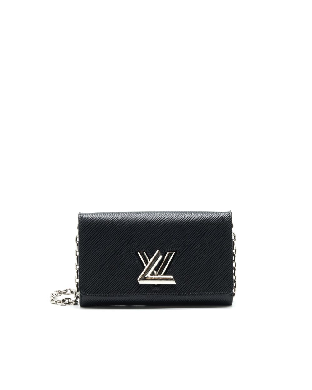 AAA Replica Louis Vuitton LV TWIST WALLET ON CHAIN BLACK SHW EPI LEATHER