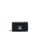 AAA Replica Louis Vuitton LV TWIST WALLET ON CHAIN BLACK SHW EPI LEATHER