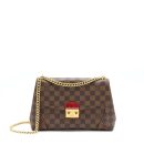AAA Replica Louis Vuitton LV FLAP CHAIN BAG DAMIER EBENE GHW