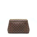AAA Replica Louis Vuitton LV FLAP CHAIN BAG DAMIER EBENE GHW