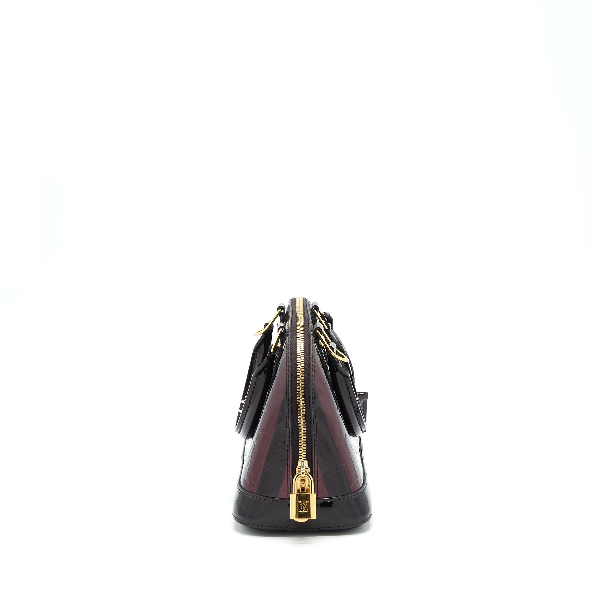 AAA Replica Louis Vuitton LV ALMA BB PATENT AMARANTE RAYE GHW