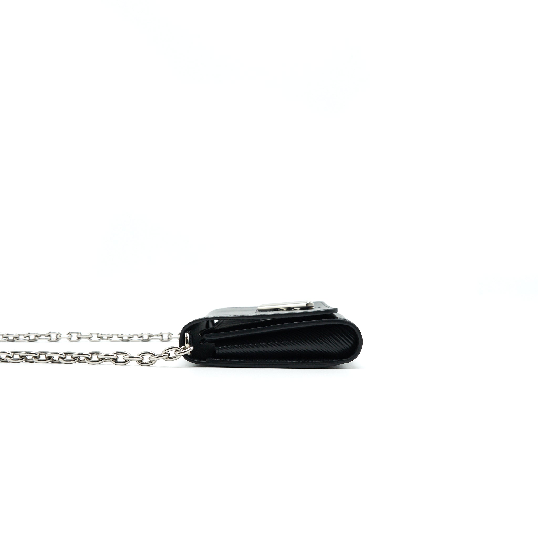 AAA Replica Louis Vuitton LV TWIST WALLET ON CHAIN BLACK SHW EPI LEATHER