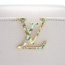 AAA Replica Louis Vuitton LV CAPUCINES BB BRUME GREY GOLD HARWARE WITH ABALONE-SHELL