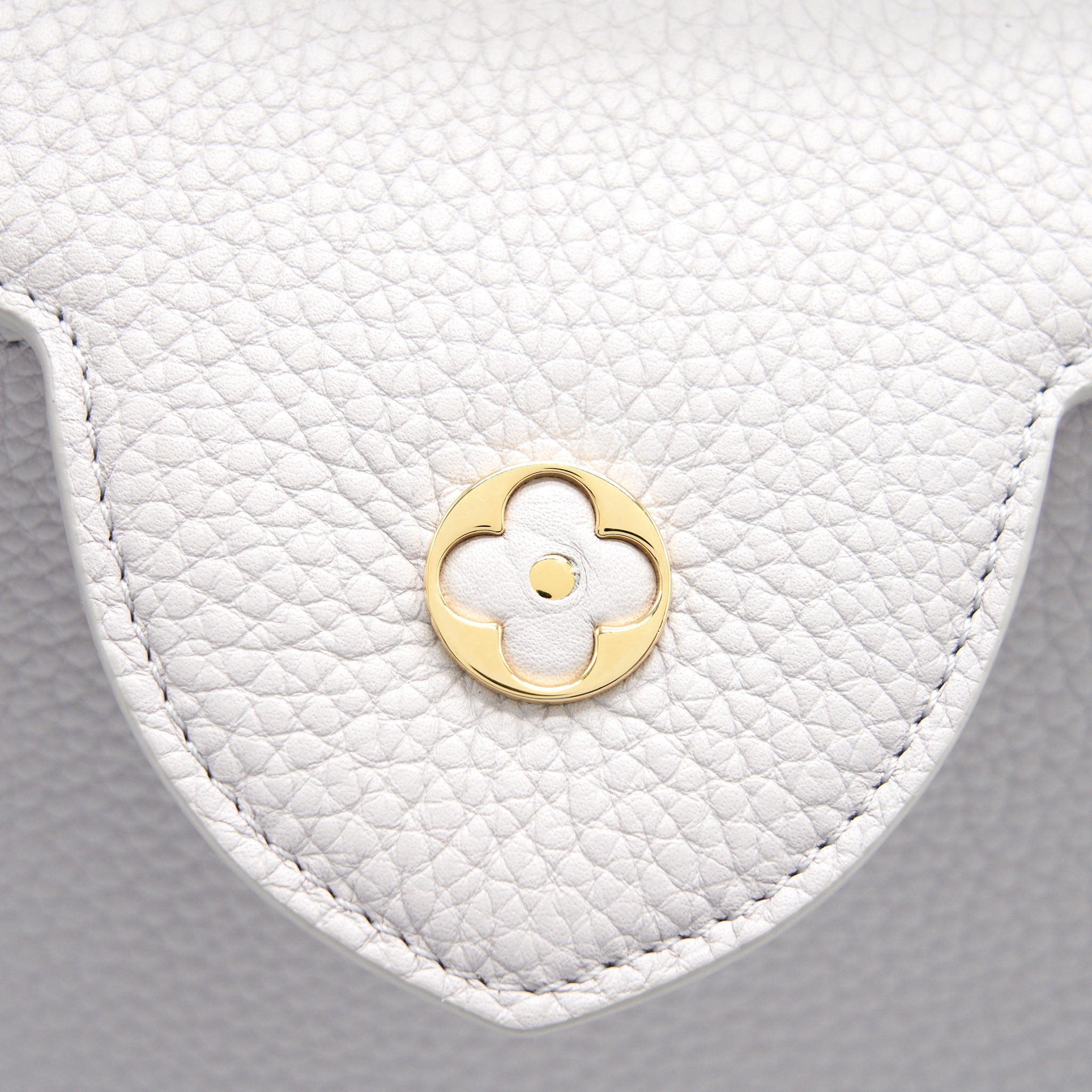 AAA Replica Louis Vuitton LV CAPUCINES BB BRUME GREY GOLD HARWARE WITH ABALONE-SHELL