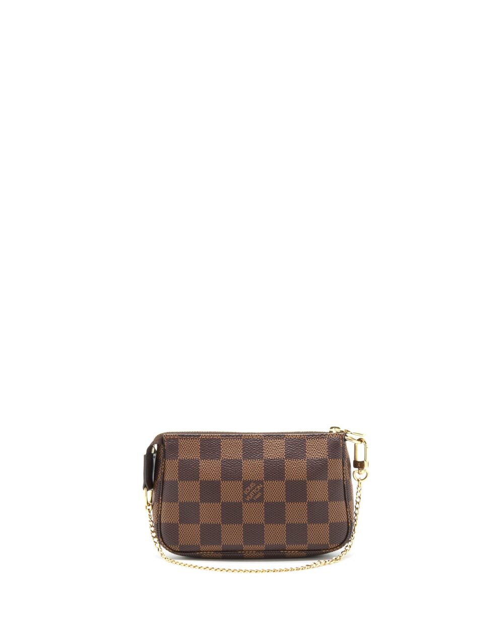 AAA Replica Louis Vuitton LV MINI POCHETTE ACCESSORY DAMIER EBENE GHW