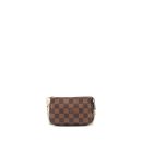 AAA Replica Louis Vuitton LV MINI POCHETTE ACCESSORY DAMIER EBENE GHW