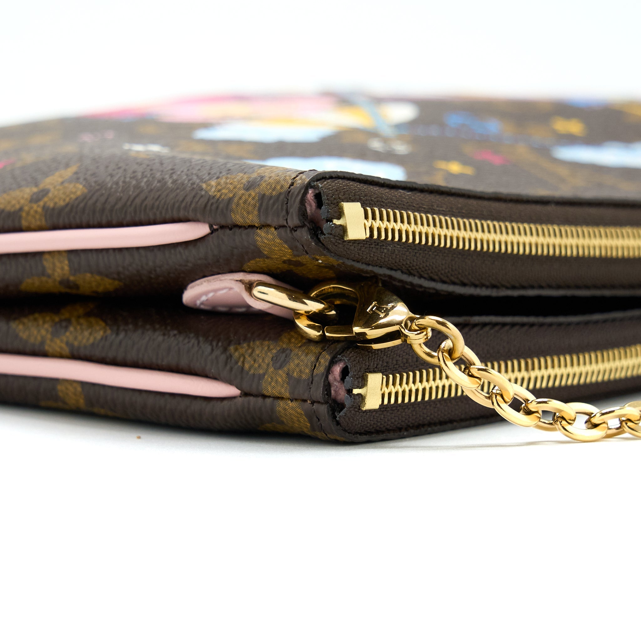 AAA Replica Louis Vuitton LV VIVIAN DOUBLE ZIP POCHETTE LIMITED EDITION MONOGRAM CANVAS/MULTICOLOUR