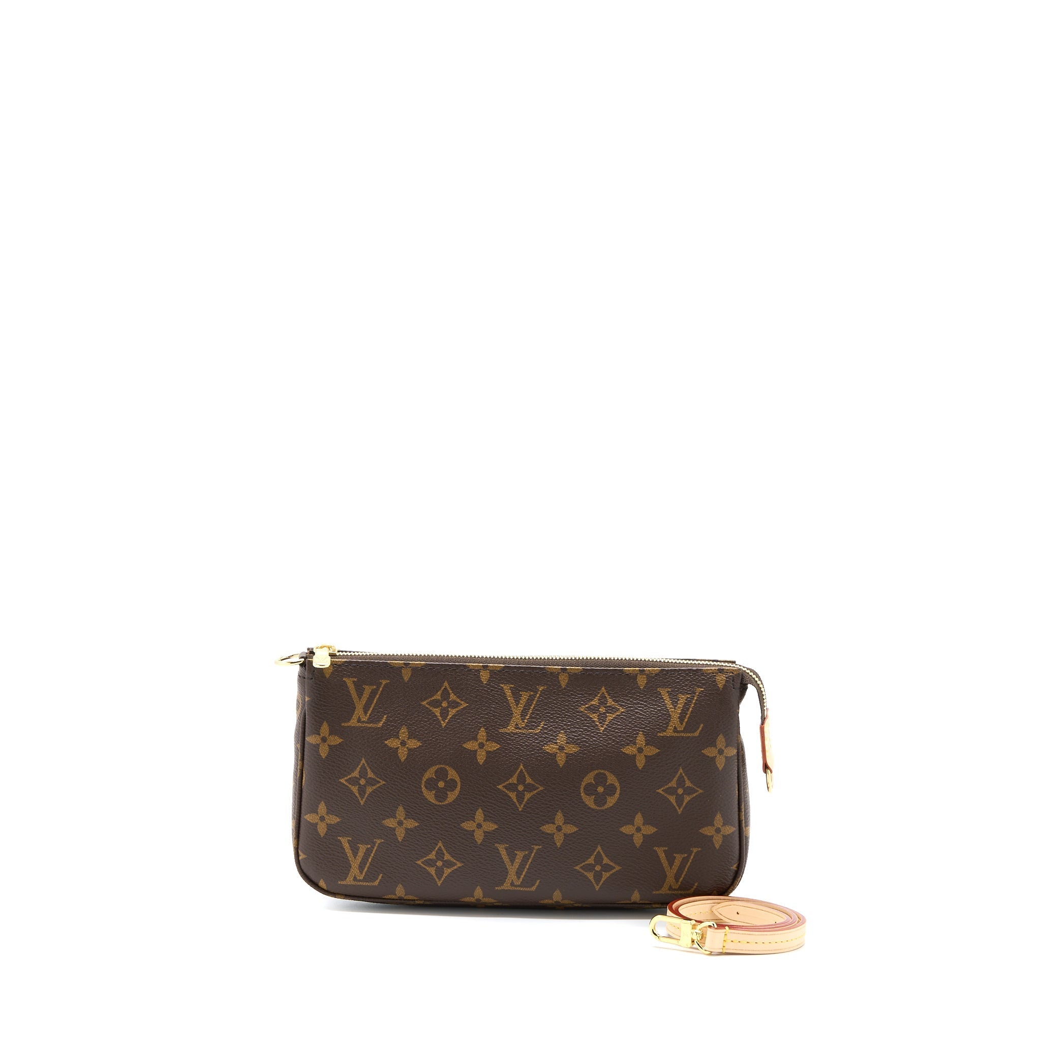 AAA Replica Louis Vuitton LV POCHETTE ACCESSORIES MONOGRAM CANVAS GHW (NEW VERSION)