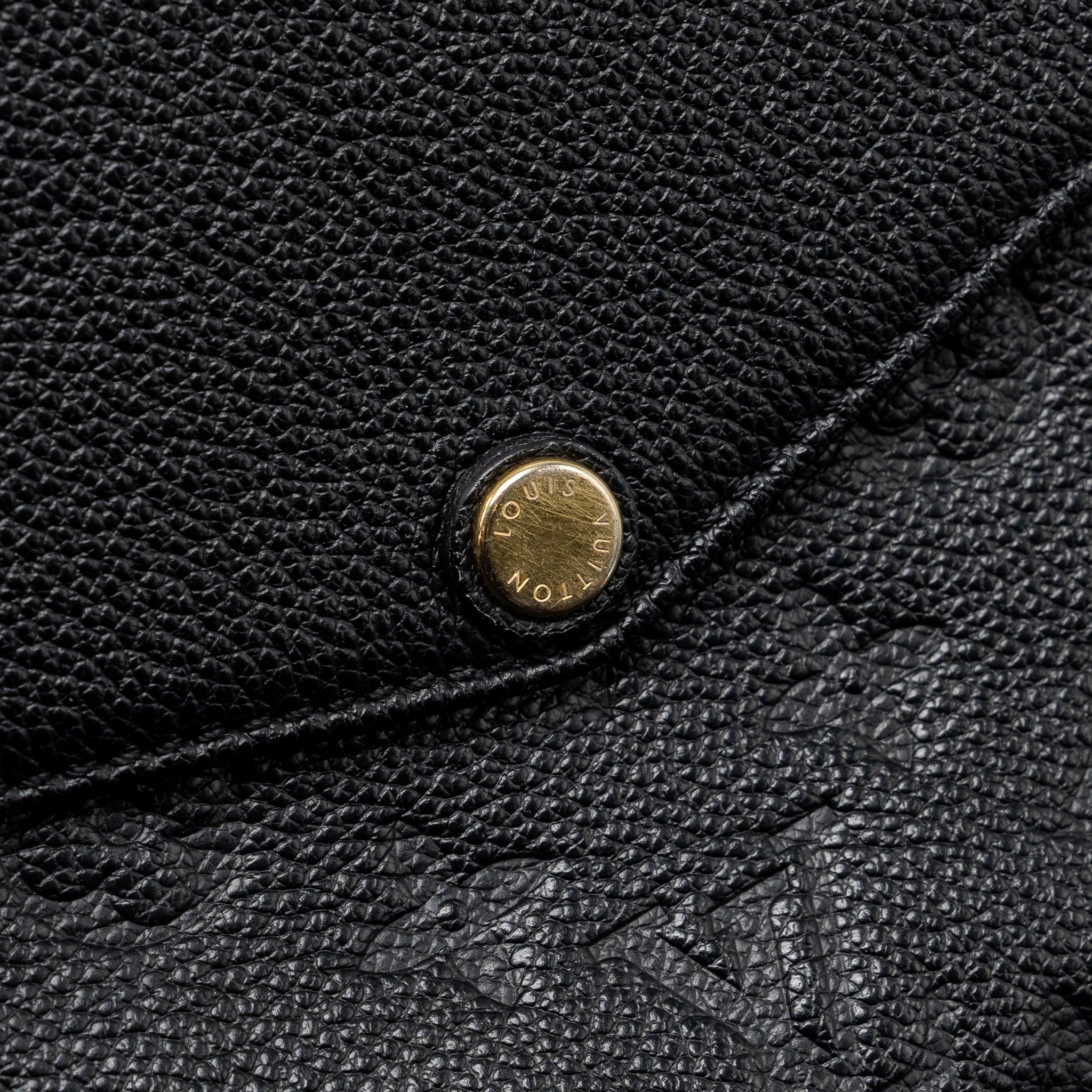 AAA Replica Louis Vuitton LV ENVELOP POCHETTE MONOGRAM EMPREINTE BLACK GHW