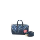 AAA Replica Louis Vuitton LV KEEPALL XS MONOGRAM DENIM/LEATHER BLUE GHW