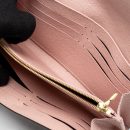 AAA Replica Louis Vuitton LV SARAH WALLET DAMIER EBENE / ROSE BALLERINE
