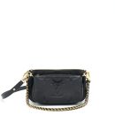 AAA Replica Louis Vuitton LV MULTI POCHETTE MONOGRAM EMPREINTE BLACK GHW