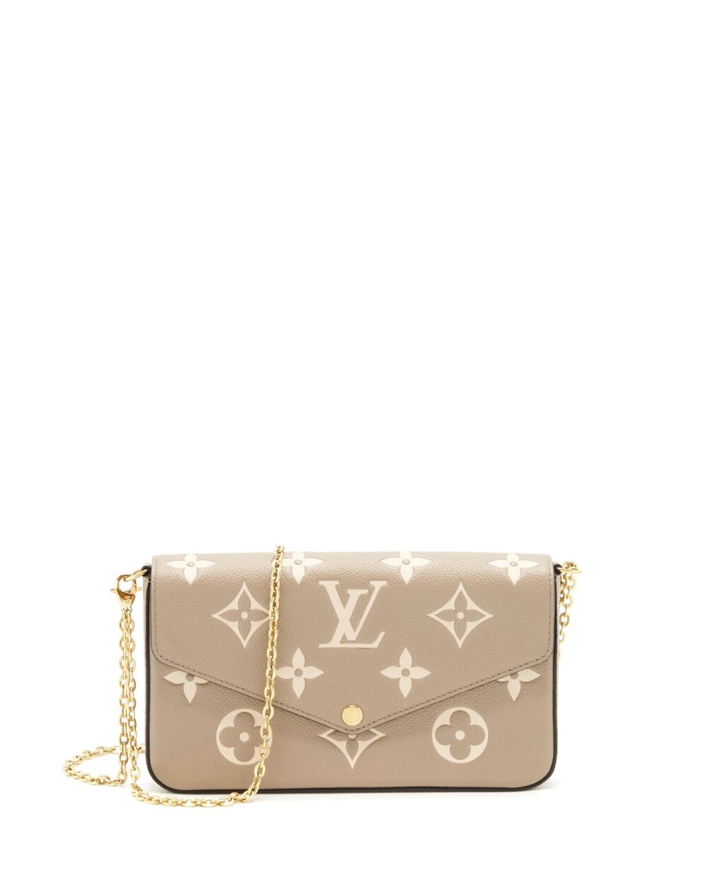 AAA Replica Louis Vuitton LV FELICIE POCHETTE TOURTERELLE/CREME GHW