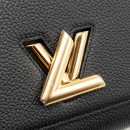 AAA Replica Louis Vuitton LV TWIST ONE HANDLE PM TAURILLON LEATHER BLACK/PINK GHW