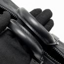 AAA Replica Louis Vuitton LV KEEPALL BANDOULIERE 25 MONOGRAM TAURILLON LEATHER BLACK WITH BLACK HARDWARE