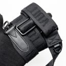 AAA Replica Louis Vuitton LV KEEPALL BANDOULIERE 25 MONOGRAM TAURILLON LEATHER BLACK WITH BLACK HARDWARE