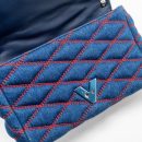 AAA Replica Louis Vuitton LV MALLETAHE GO-14 MM BAG DENIM/LEATHER BLUE/RED SHW