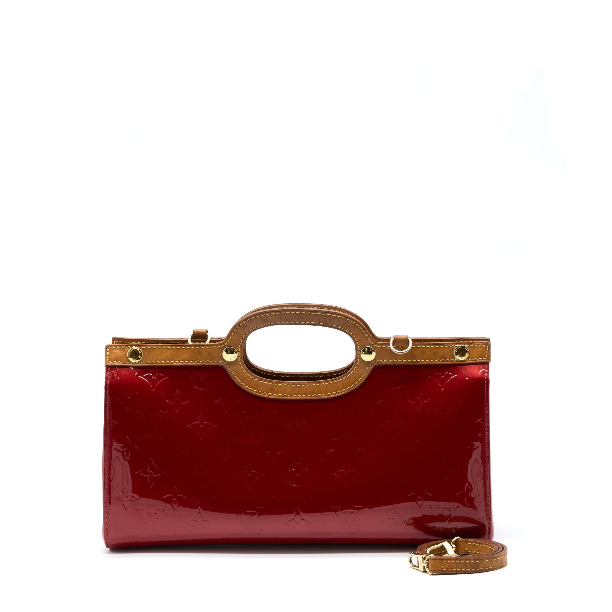 AAA Replica Louis Vuitton LV ROXBURY DRIVE MONOGRAM VERNIS RED GHW