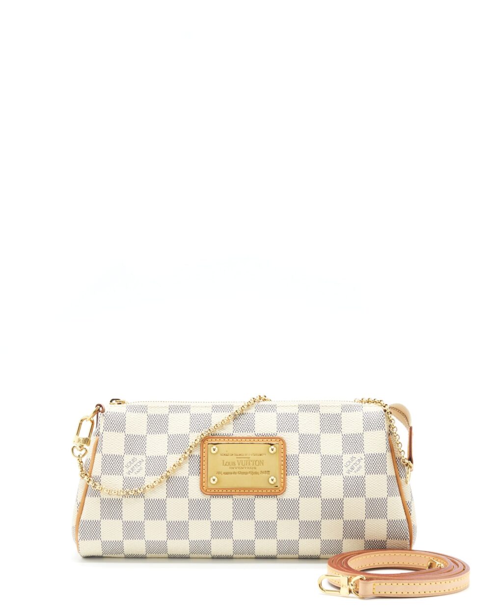 AAA Replica Louis Vuitton LV EVA CROSSBODY BAG DAMIER AZUR GHW