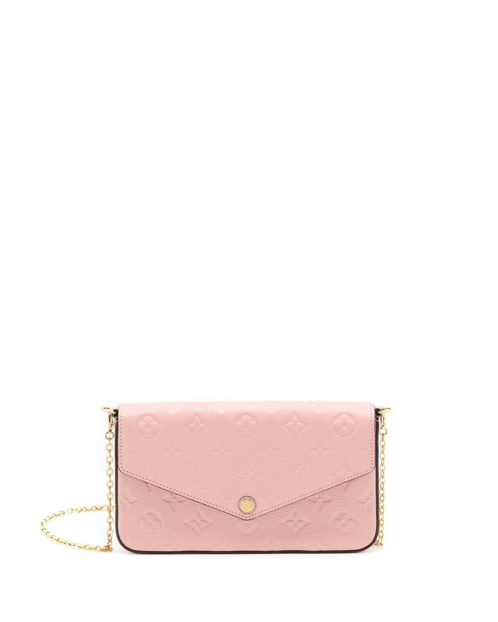 AAA Replica Louis Vuitton LV FELICIA POCHETTE MONOGRAM EMPREINTE ROSE POUNDER GHW