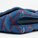 AAA Replica Louis Vuitton LV MALLETAHE GO-14 MM BAG DENIM/LEATHER BLUE/RED SHW