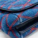 AAA Replica Louis Vuitton LV MALLETAHE GO-14 MM BAG DENIM/LEATHER BLUE/RED SHW