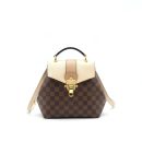AAA Replica Louis Vuitton LV CLAPTON BACKPACK DAMIER EBENE LEATHER BROWN