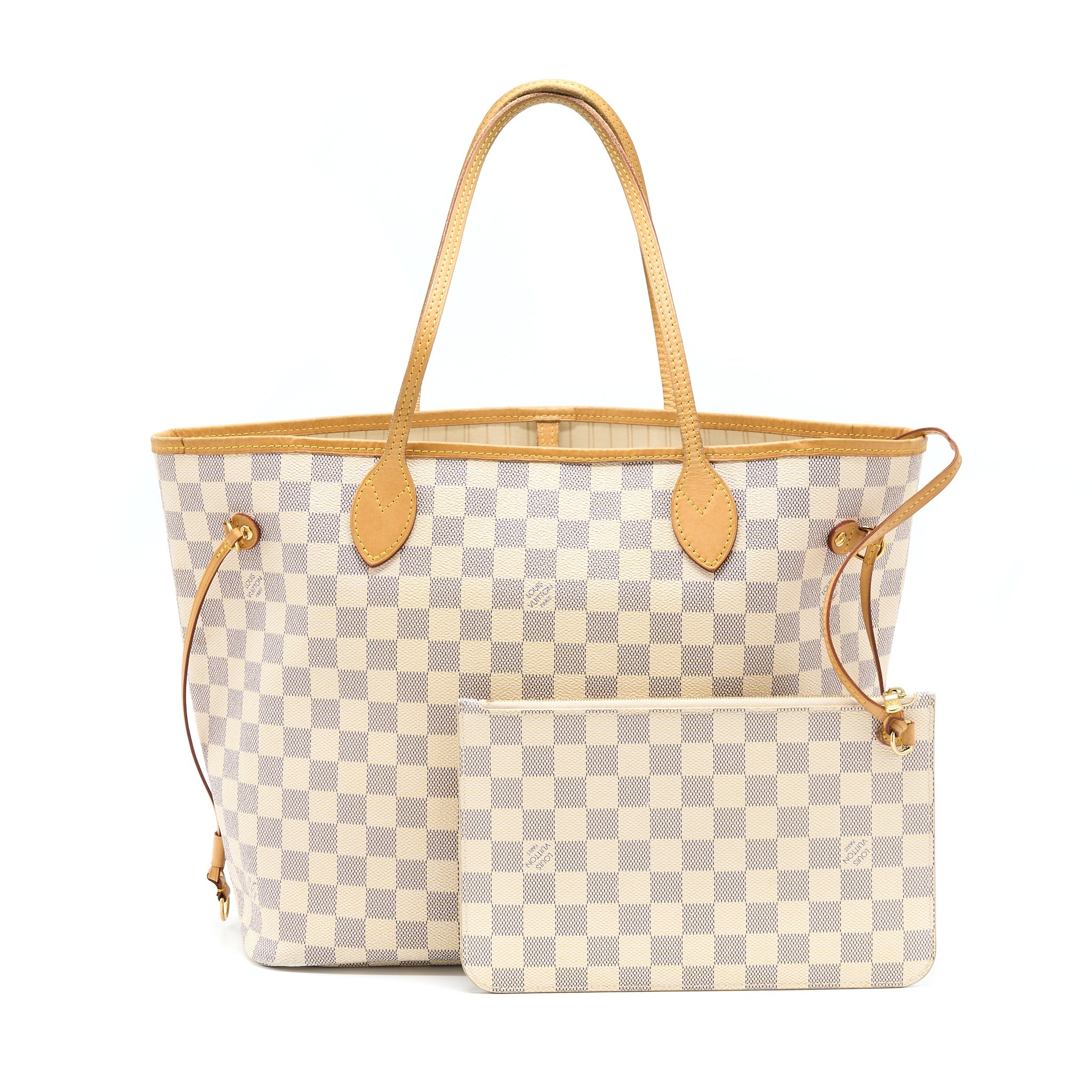 AAA Replica Louis Vuitton LV NEVERFULL MM DAMIER AZUR GHW