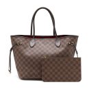 AAA Replica Louis Vuitton LV NEVERFULL MM DAMIER EBENE CHERRY GHW