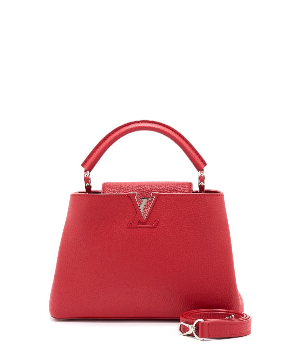 AAA Replica Louis Vuitton LV CAPUCINES BB TAURILLON RED GHW