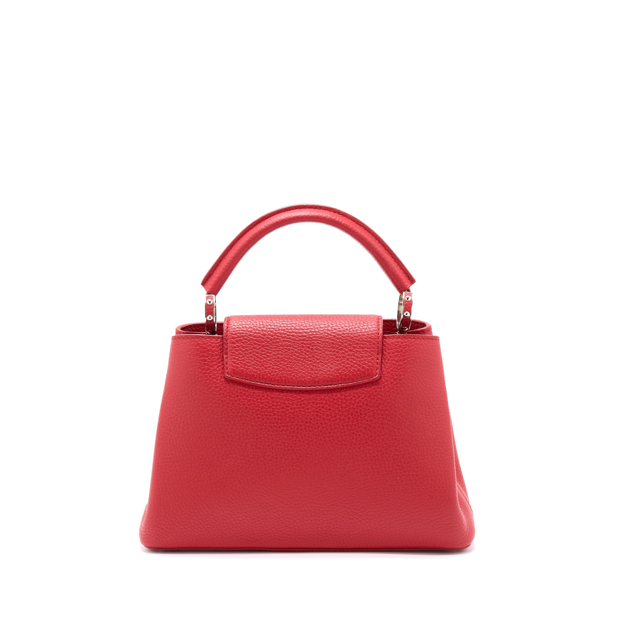 AAA Replica Louis Vuitton LV CAPUCINES BB TAURILLON RED GHW
