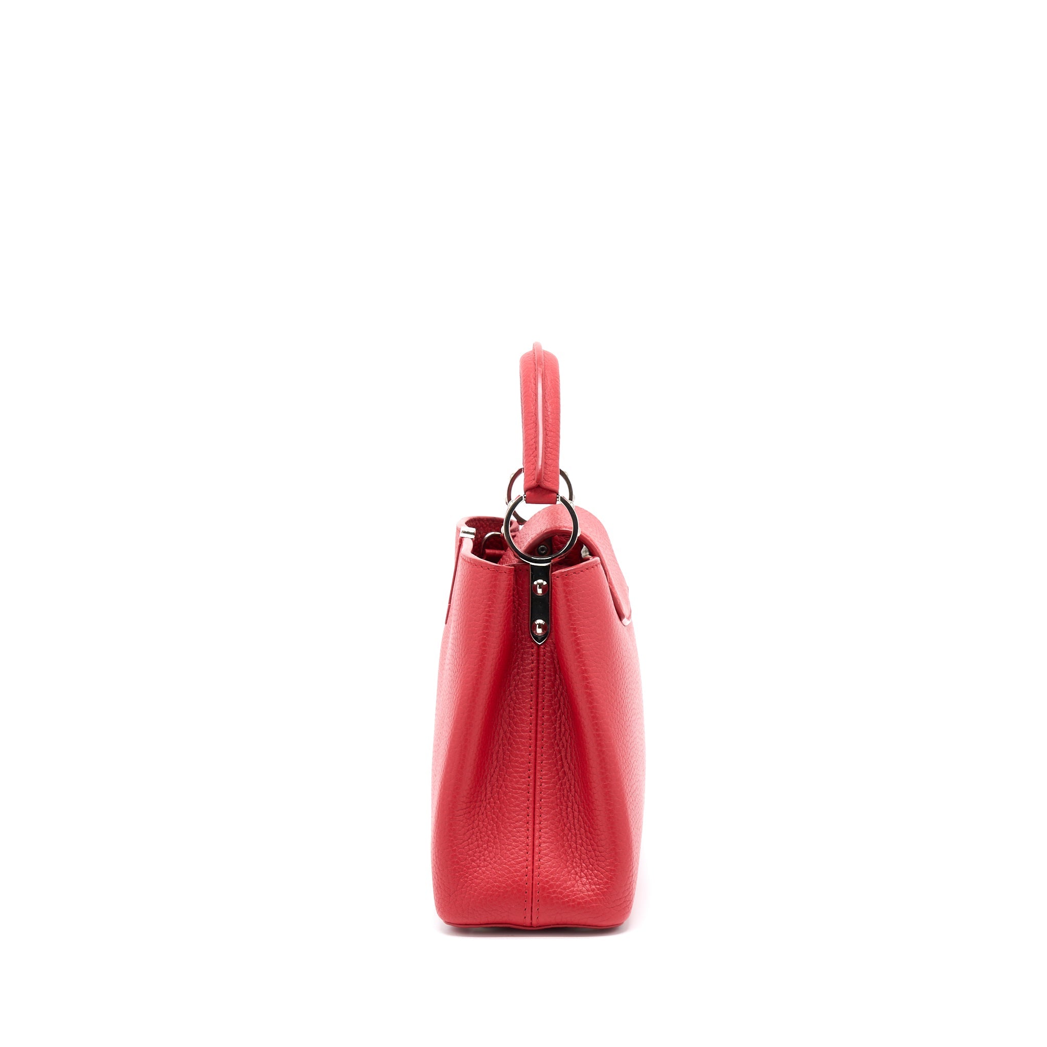 AAA Replica Louis Vuitton LV CAPUCINES BB TAURILLON RED GHW