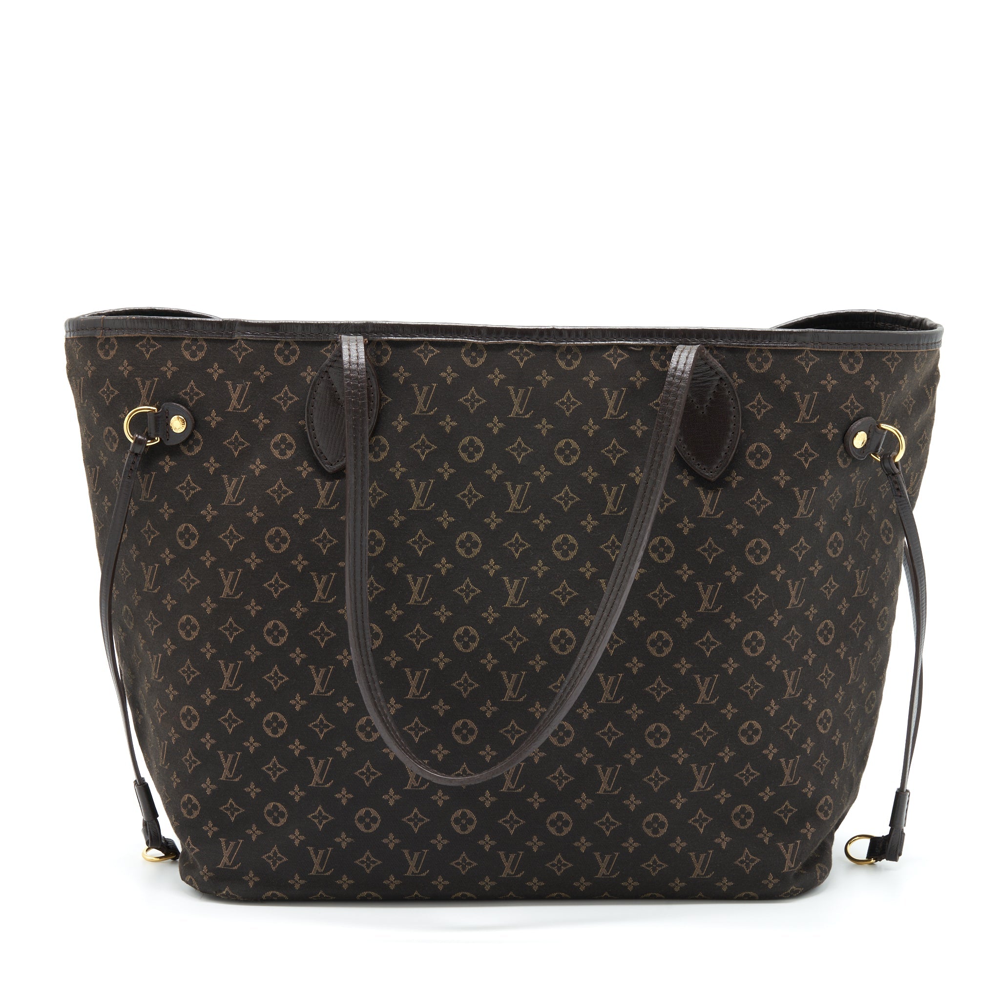 AAA Replica Louis Vuitton LV NEVERFULL MM MONOGRAM FABRIC DARK BROWN GHW