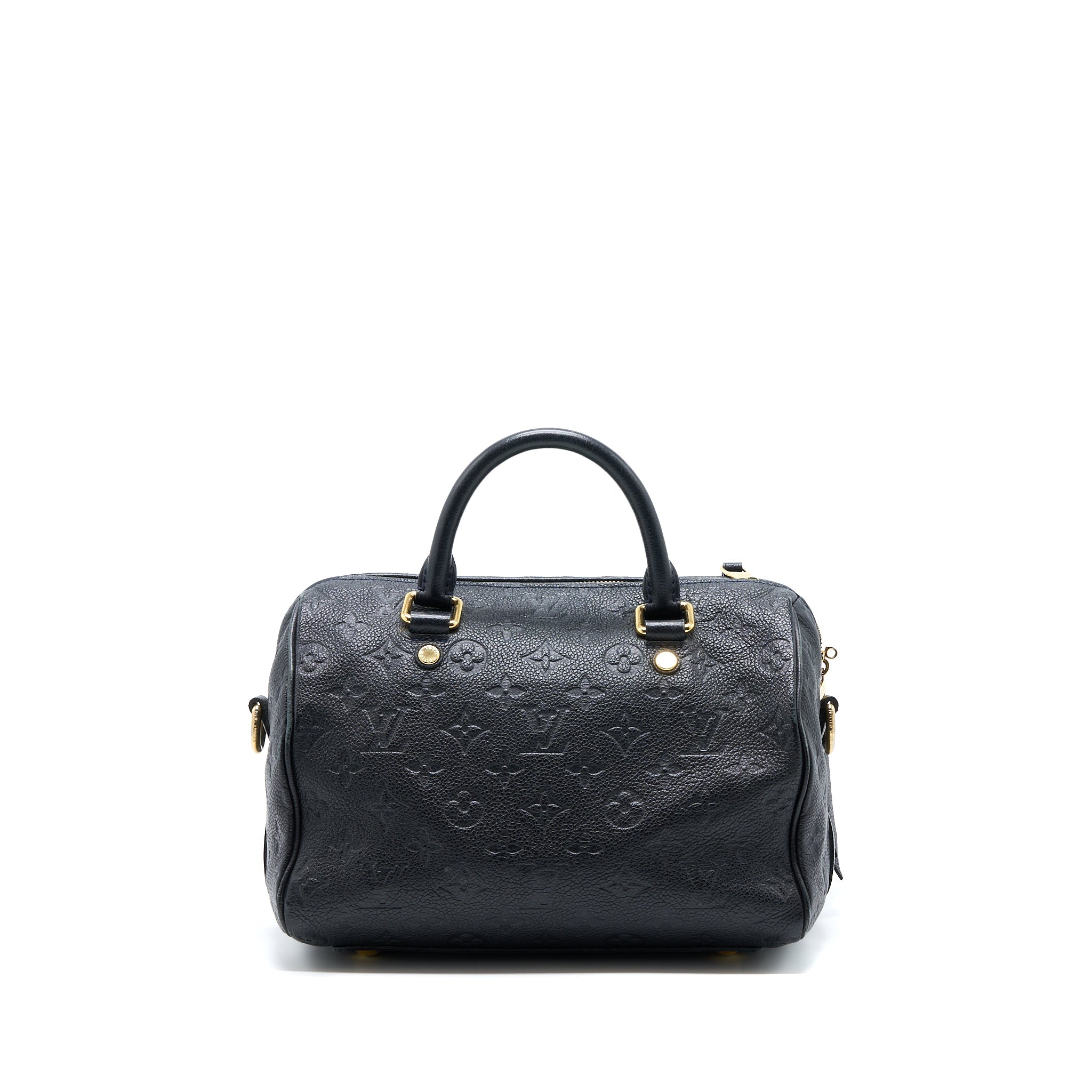 AAA Replica Louis Vuitton LV SPEEDY 25 MONOGRAM EMPREINTE BLACK GHW