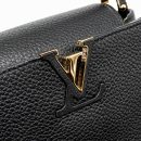 AAA Replica Louis Vuitton LV CAPUCINES BB WITH MONOGRAM FLOWER EMBELLISHMENTS TAURILLON BLACK GHW