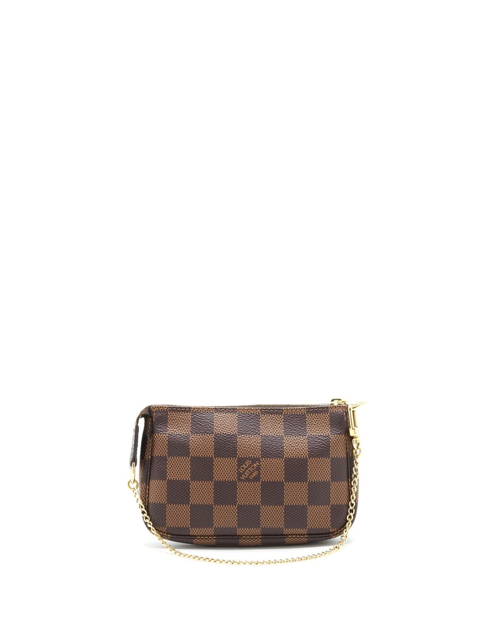 AAA Replica Louis Vuitton LV MINI POCHETTE ACCESSORIES DAMIER EBENE CANVAS