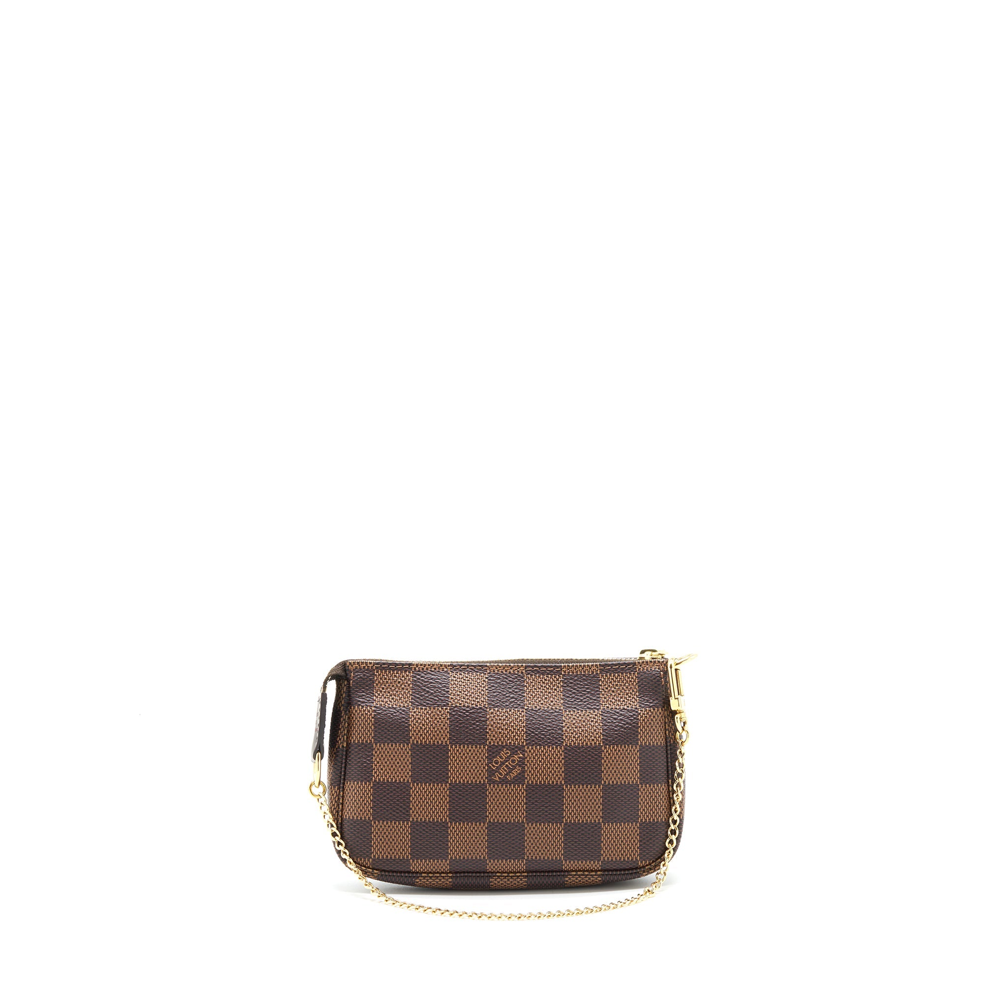 AAA Replica Louis Vuitton LV MINI POCHETTE ACCESSORIES DAMIER EBENE CANVAS