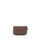 AAA Replica Louis Vuitton LV MINI POCHETTE ACCESSORIES DAMIER EBENE CANVAS