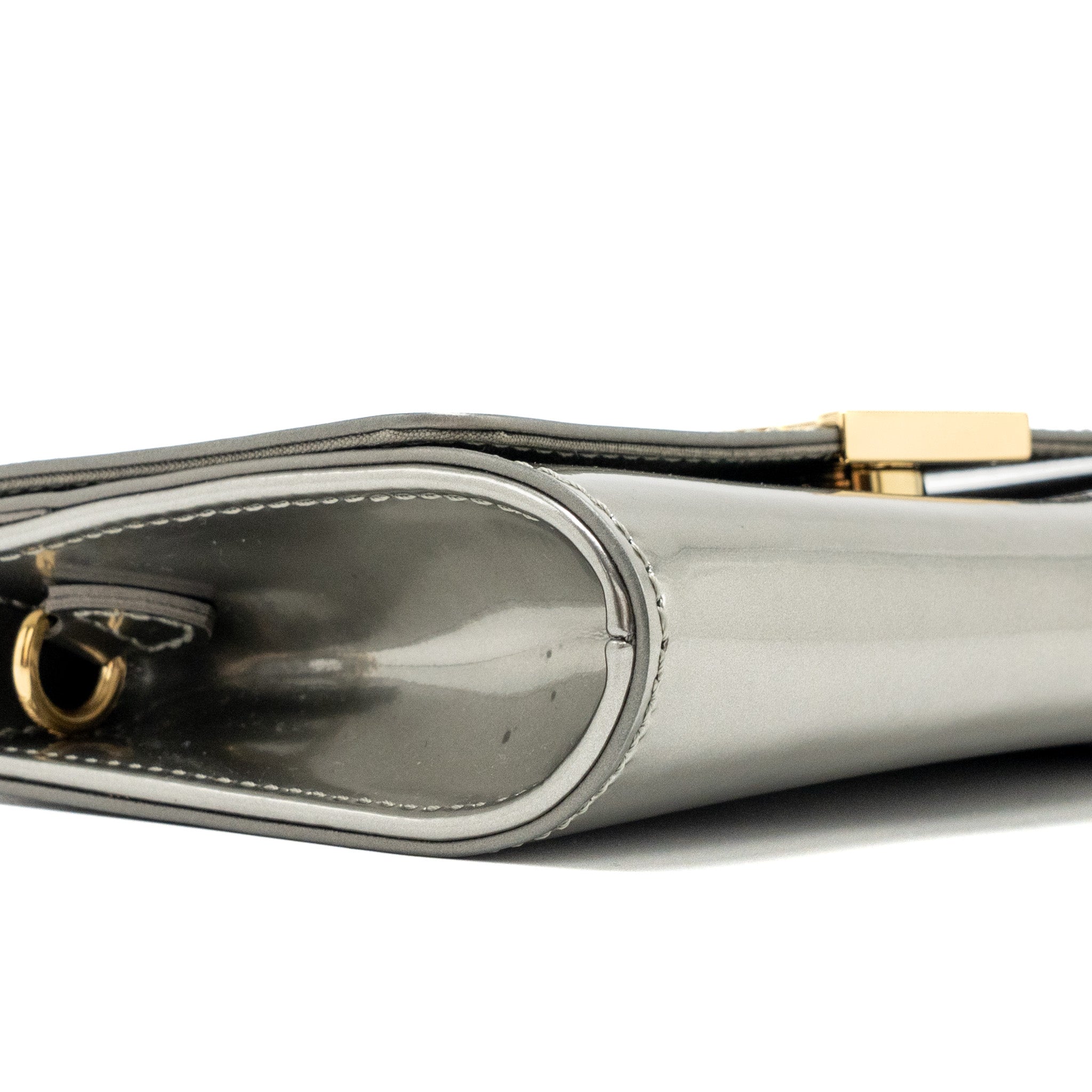 AAA Replica Louis Vuitton LV LOUISE PM PATENT SILVER GHW