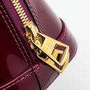 AAA Replica Louis Vuitton LV ALMA BB VERNI MIROIR PATENT DARK PINK GHW