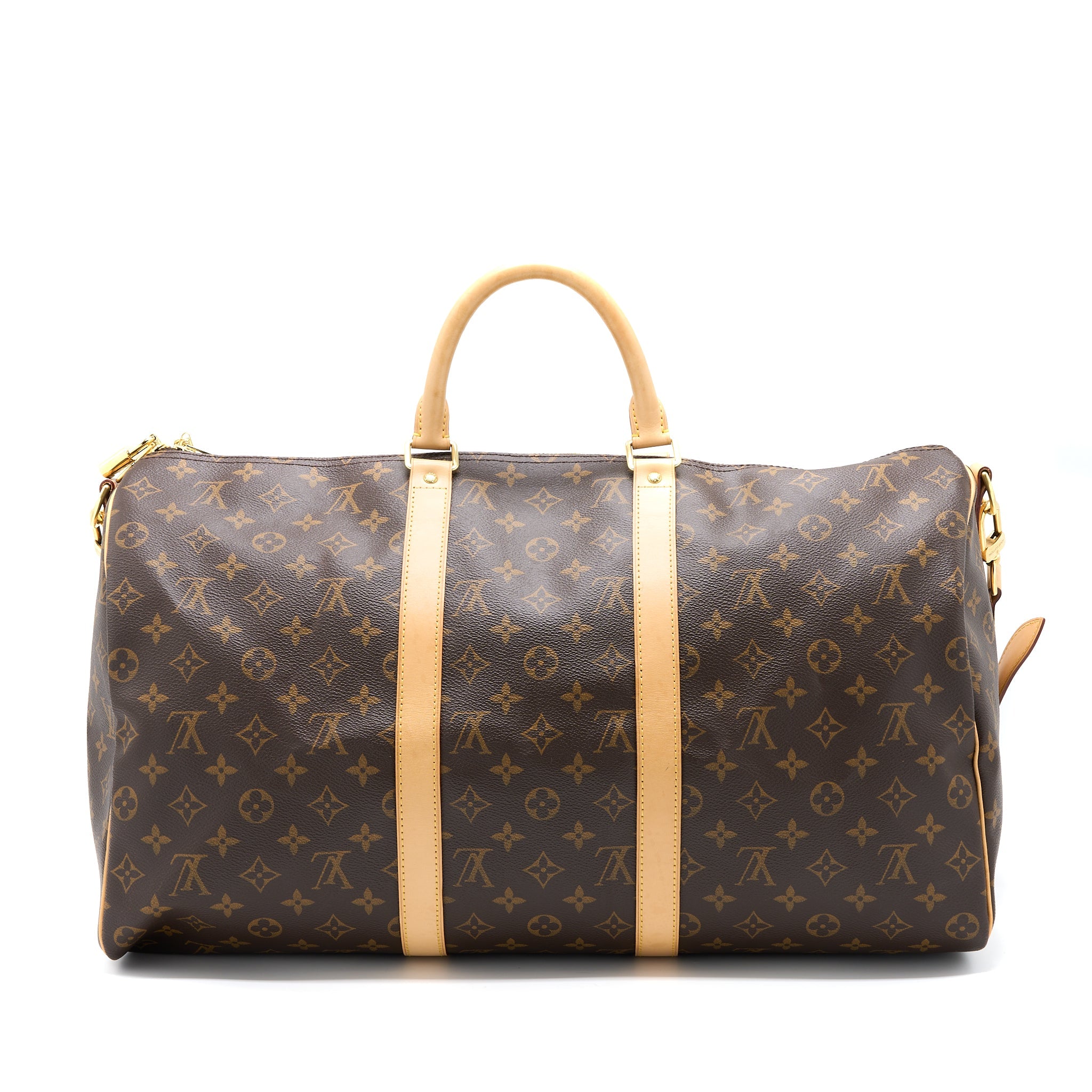 AAA Replica Louis Vuitton LV KEEPALL BANDOULIRE 50 MONOGRAM CANVAS GHW