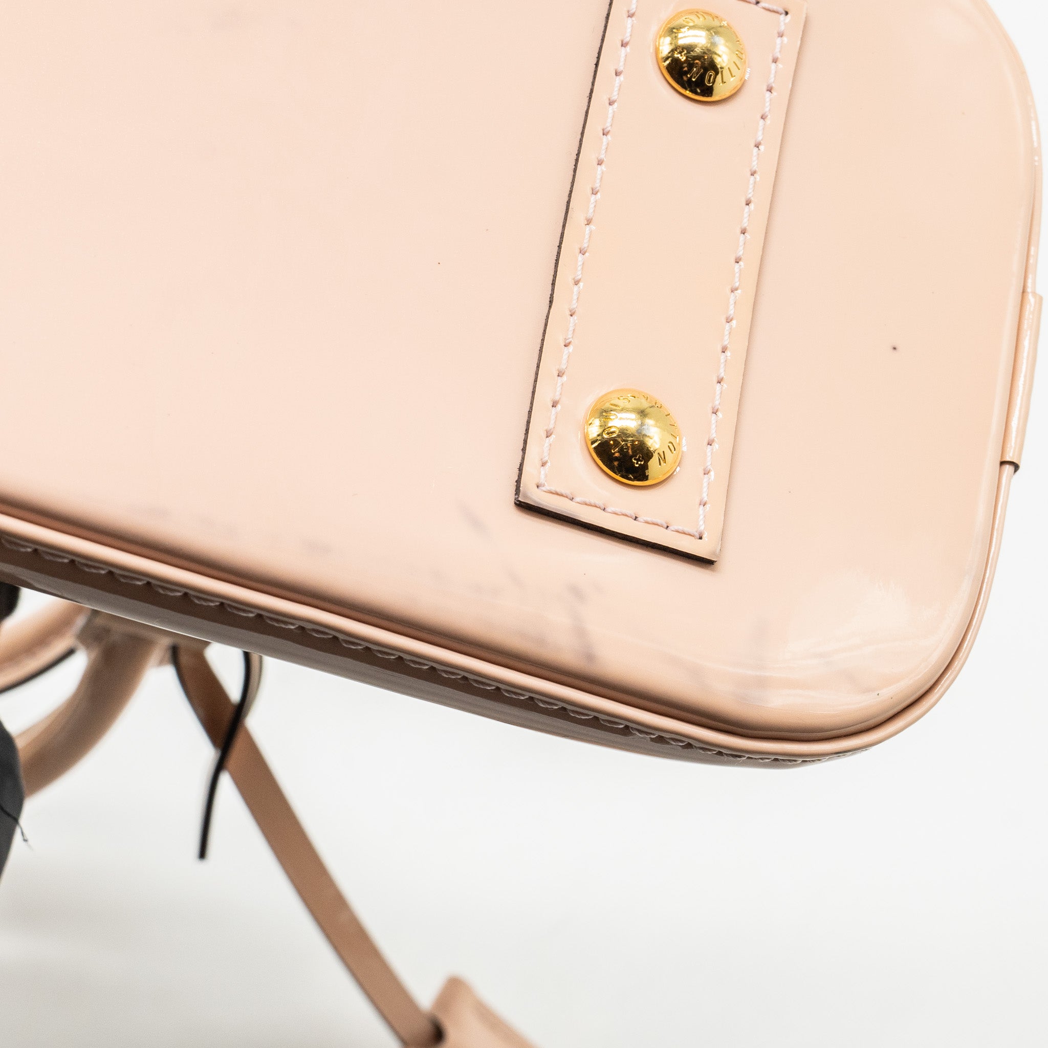 AAA Replica Louis Vuitton LV ALMA BB PATENT LIGHT PINK GHW