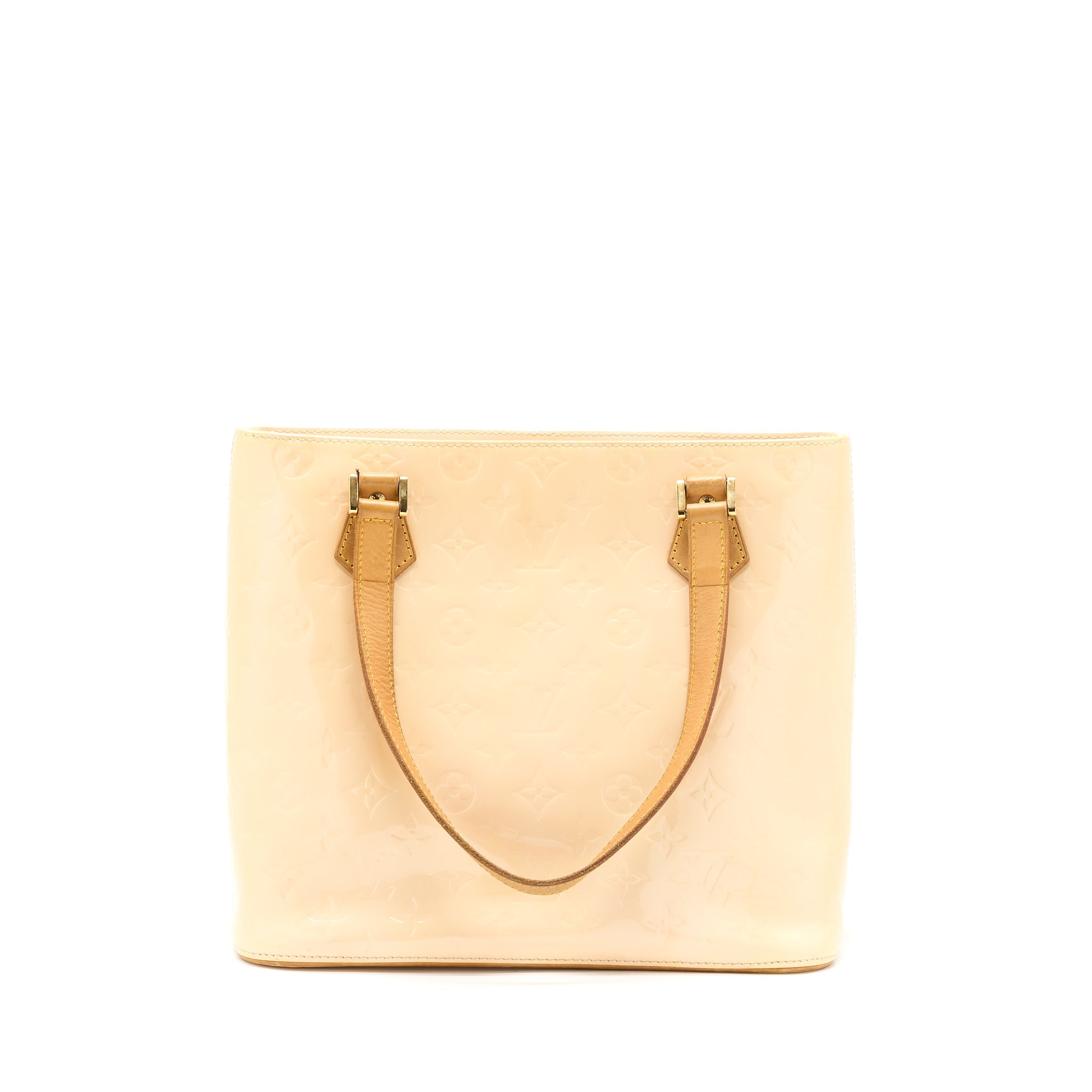 AAA Replica Louis Vuitton LV VINTAGE HUSTON TOTE VERNIS BEIGE GHW