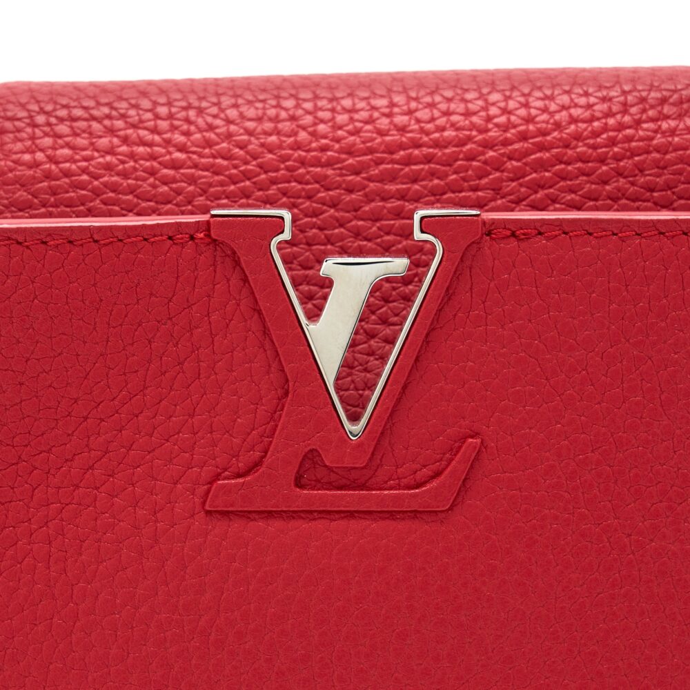 AAA Replica Louis Vuitton LV CAPUCINES BB TAURILLON RED GHW