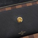 AAA Replica Louis Vuitton LV VAVIN CHAIN WALLET DAMIER EBENE/BLACK GHW (NEW VERSION)