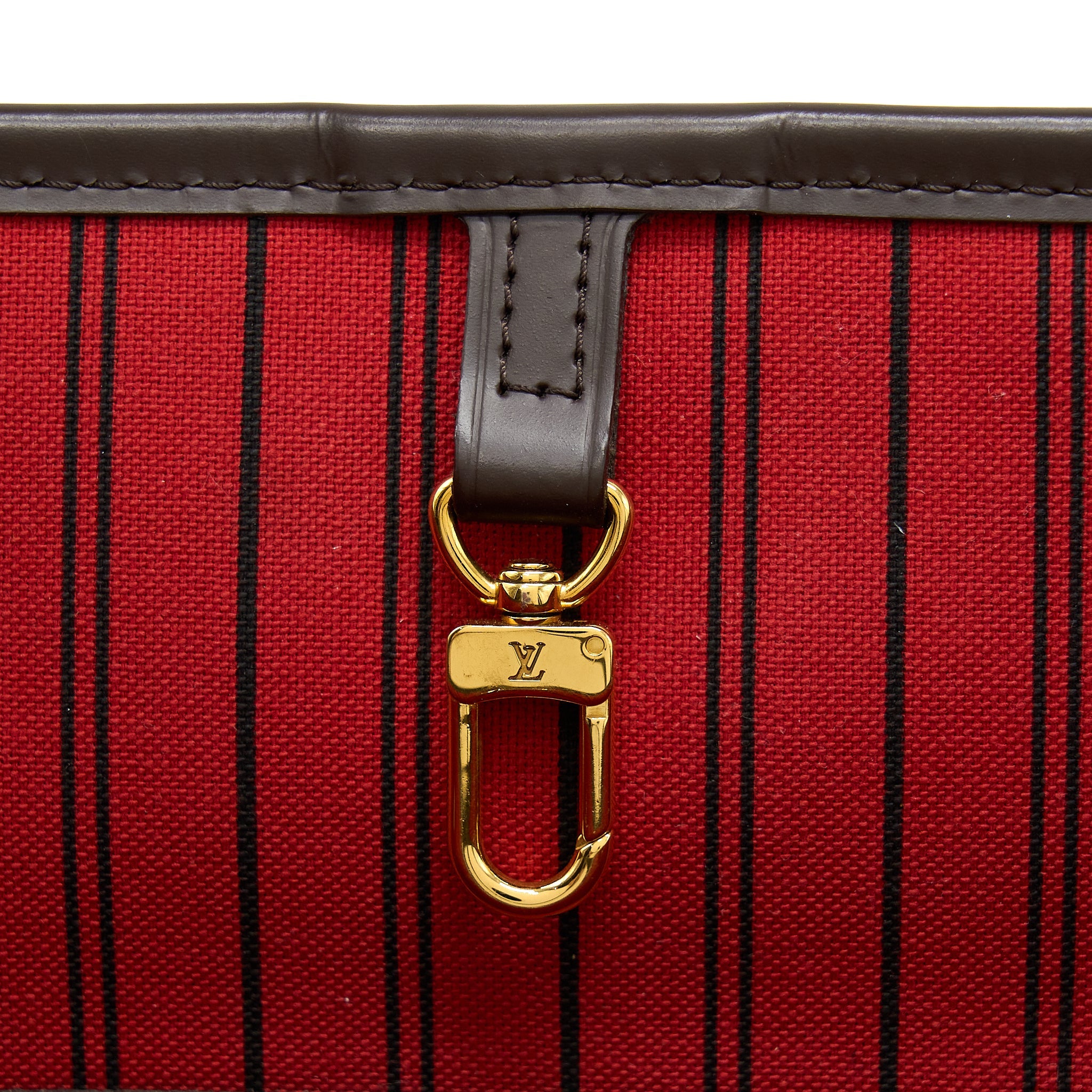AAA Replica Louis Vuitton LV NEVERFULL MM DAMIER EBENE CHERRY GHW