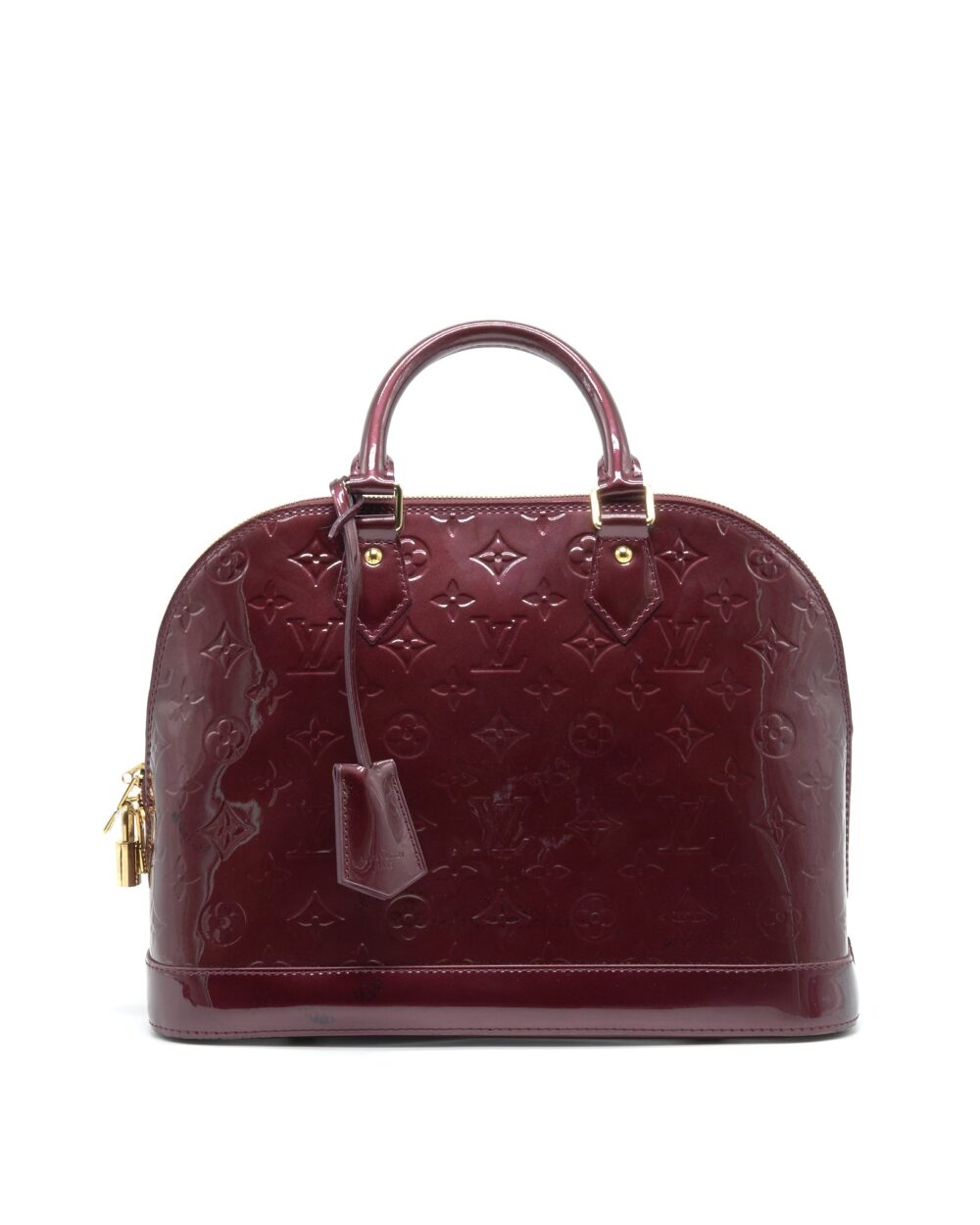 AAA Replica Louis Vuitton LV ALMA PM PATENT LEATHER AMARANTE GHW