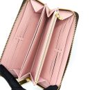 AAA Replica Louis Vuitton LV ZIPPY WALLET DAMIER EBENE CANVAS/ ROSE BALLERINE GHW